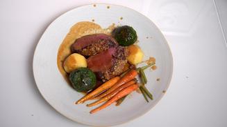 Rinderfilet mit Spinatknödeln