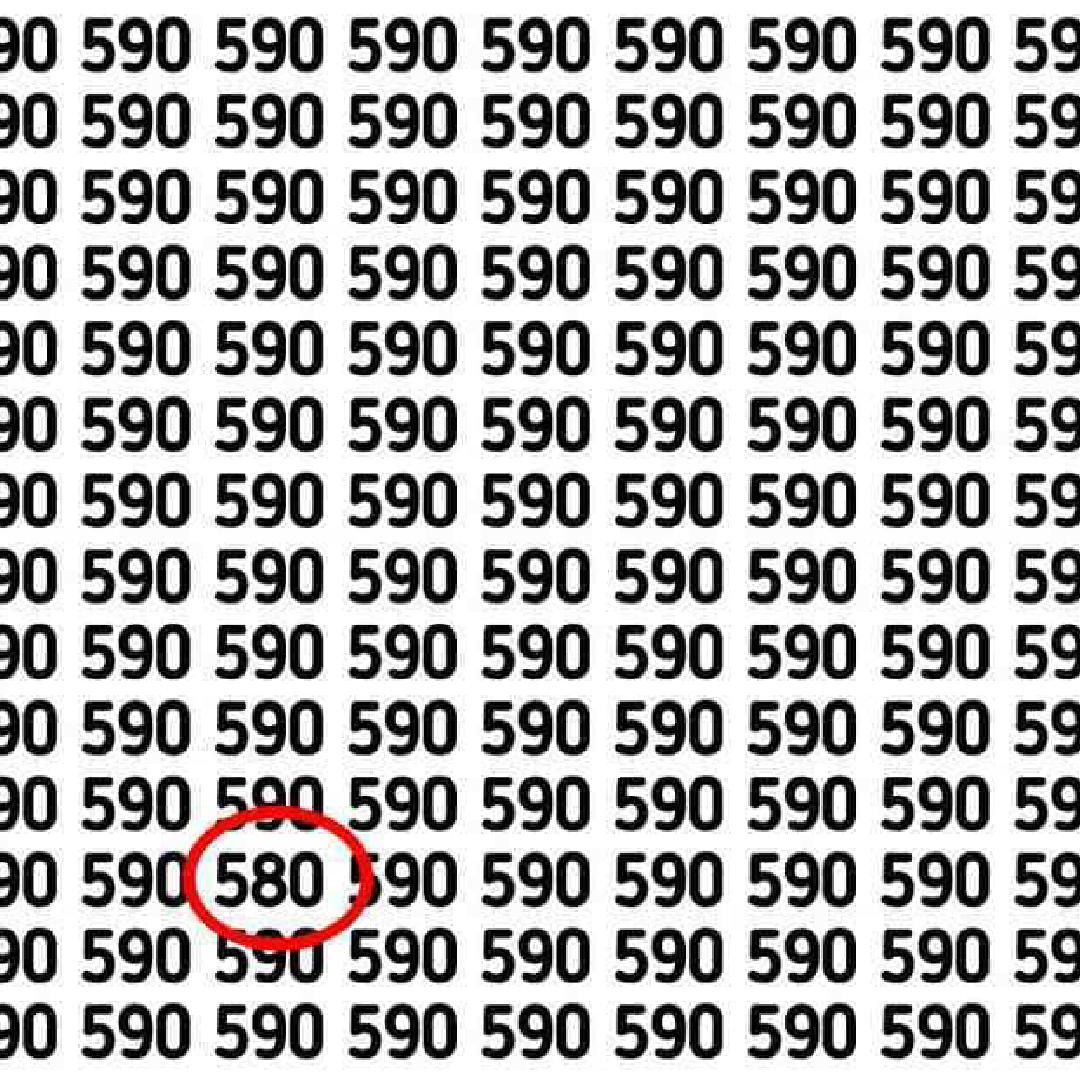 Überall die Zahl 590. Aber eine 580 versteckt sich hier! Überall die Zahl 590. Aber eine 580 versteckt sich hier!