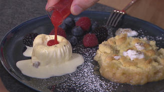 Apple Crumble und Vanille Parfait