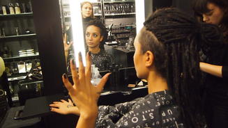 Backstage beim Dreh in Berlin