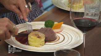 Rosa Rinderfilet mit Kartoffelgratin