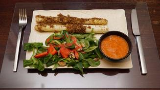 Spargel / Sesam / Papaya / Erdbeere