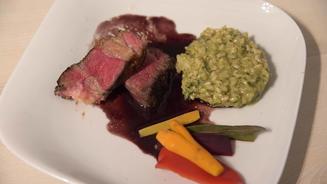 Tomahawk-Steak mit Kräuterrisotto