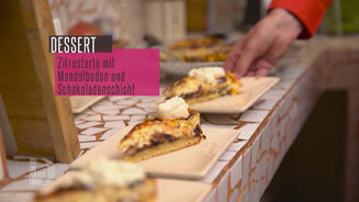 Zitrustarte mit Mandelboden 