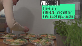 Sanft gegarte Gin-Forelle