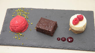 Cheesecake und Brownie