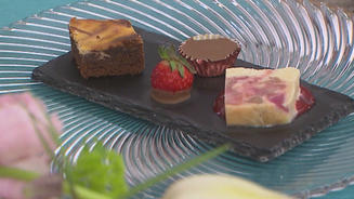 Rhabarber-Parfait & Brownies