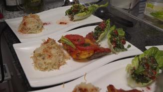 Kafta Batata mit Reis und Taboule