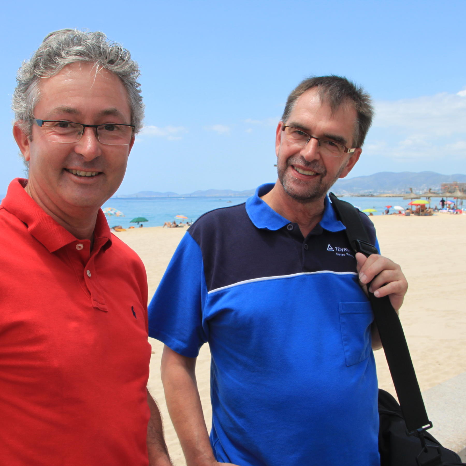 Mikka Bender mit TV-Experte Hans Kpper an der Promenade Mikka Bender mit TV-Experte Hans Kpper an der Promenade