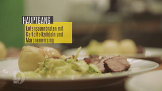 Entensauerbraten mit Kartoffelknödeln