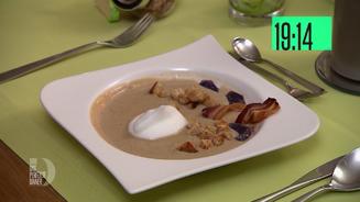Maronensüpple mit Milchschaum