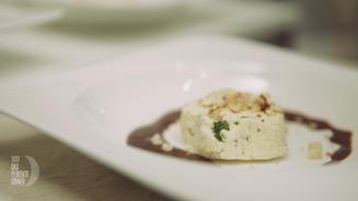 Grünkohl Parfait an Chilischokolade