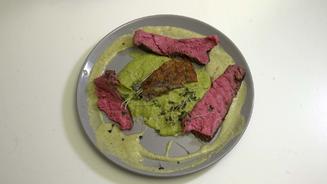 Roastbeef im Erbsen-Minz-Duett