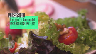 Bauernsalat mit Frischkäsebällchen