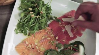 Zweierlei Carpaccio vom Fisch