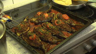 Karniyarik mit Bulgur