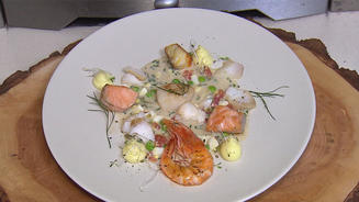 Dekonstruierter Fisch-Auflauf