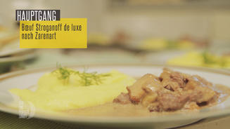 Boeuf Stroganoff mit Steinpilzen