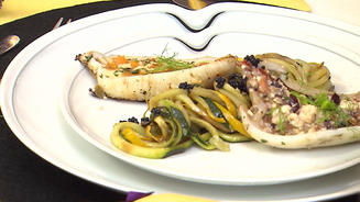 Gefüllte Tintenfischtuben mit Zoodles