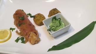 Spargel Cordon bleu & Fächerkartoffeln