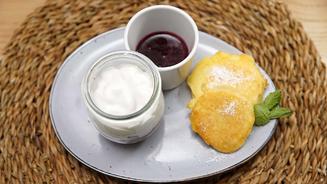 Gebratene Birnen mit Schokomousse