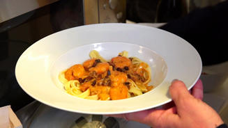  Tagliatelle a la Lenny mit Scampi 