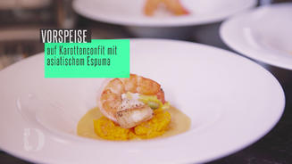 Jakobsmuschel und Black Tiger Granat