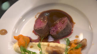 Rehrücken mit herbstlichen Beilagen