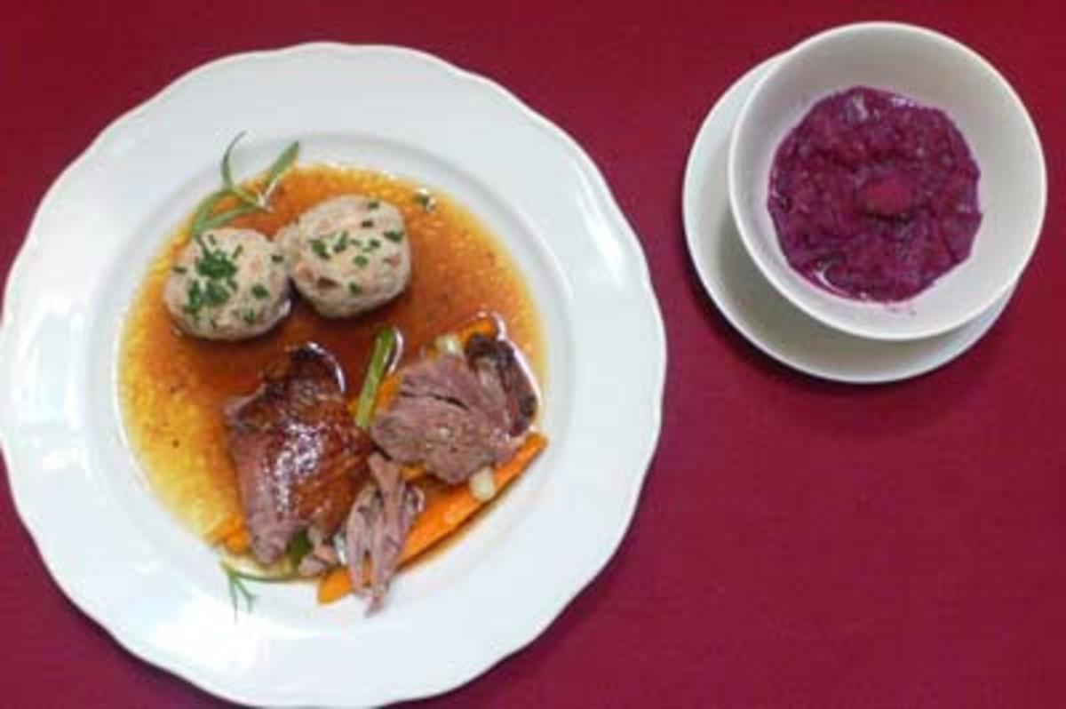 Das perfekte Dinner Rezepte - Bayerische Ofenente auf Gemüsebeet mit ...