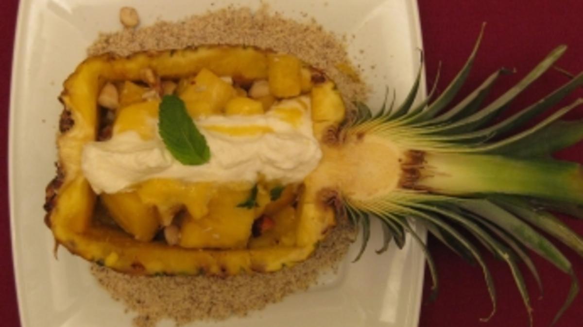 Das perfekte Dinner Rezepte - Ananas-Nuss-Salat gratiniert mit ...