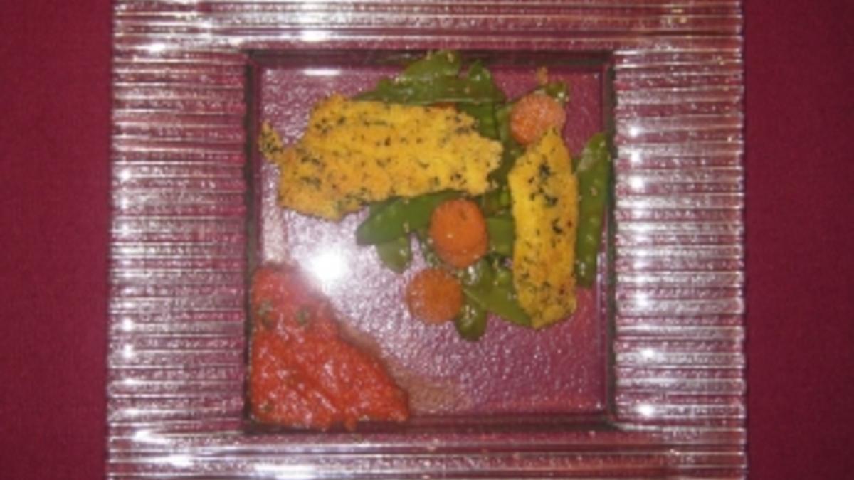 Das perfekte Dinner Rezepte - Loup de mer in Kräuterpanade auf ...