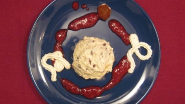 Das perfekte Dinner Rezepte - Mascarpone-Parfait mit kandiertem Ingwer