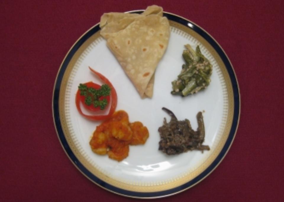 Das perfekte Dinner Rezepte - Scampi in pikanter Tomatensoße mit Farata ...