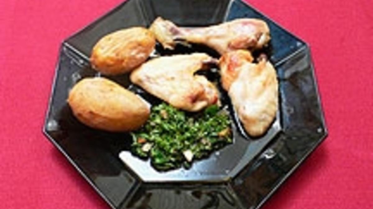 Das perfekte Dinner Rezepte - Knoblauchhühnchen &amp;quot;Pollo al ajo y aceite ...