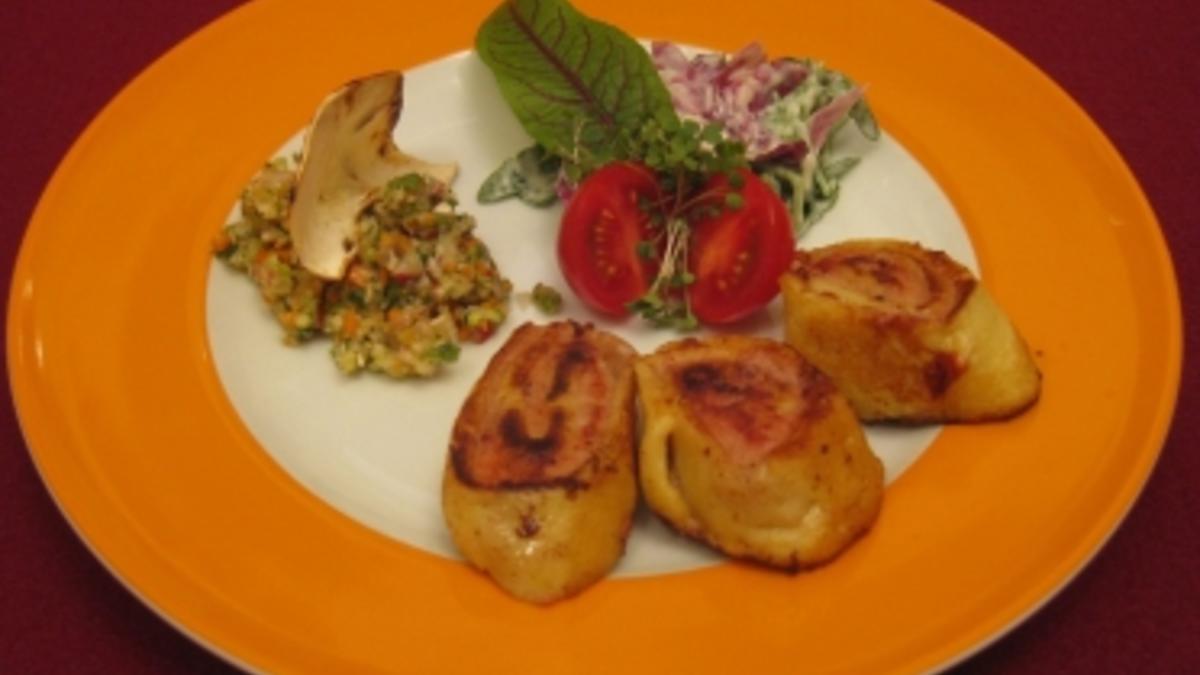 Das perfekte Dinner Rezepte - Brätstrudel-Kanzone mit Gemüse-Pizzicato ...