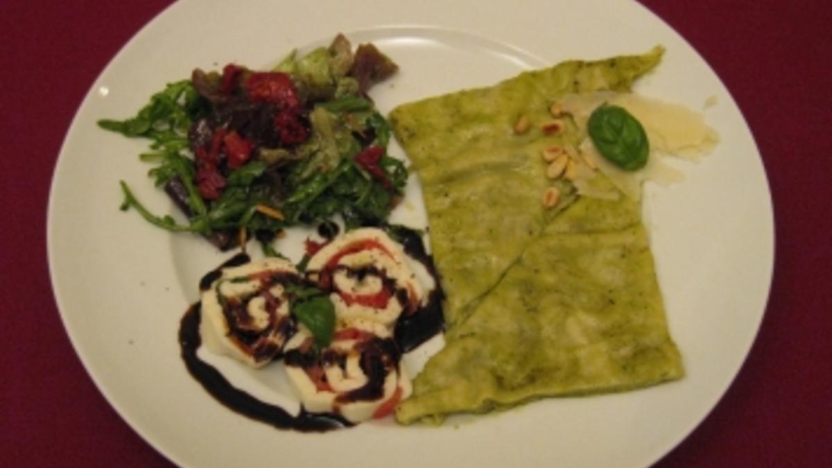 Das perfekte Dinner Rezepte PestoLasagne und TomatenMozzarellaRolle