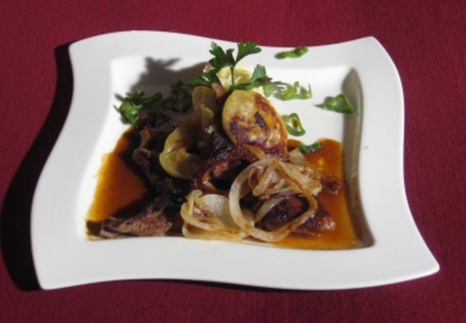Das perfekte Dinner Rezepte - Berliner Kalbsleber mit Äpfeln, Zwiebeln ... Das perfekte Dinner Rezepte - Berliner Kalbsleber mit Äpfeln, Zwiebeln ...