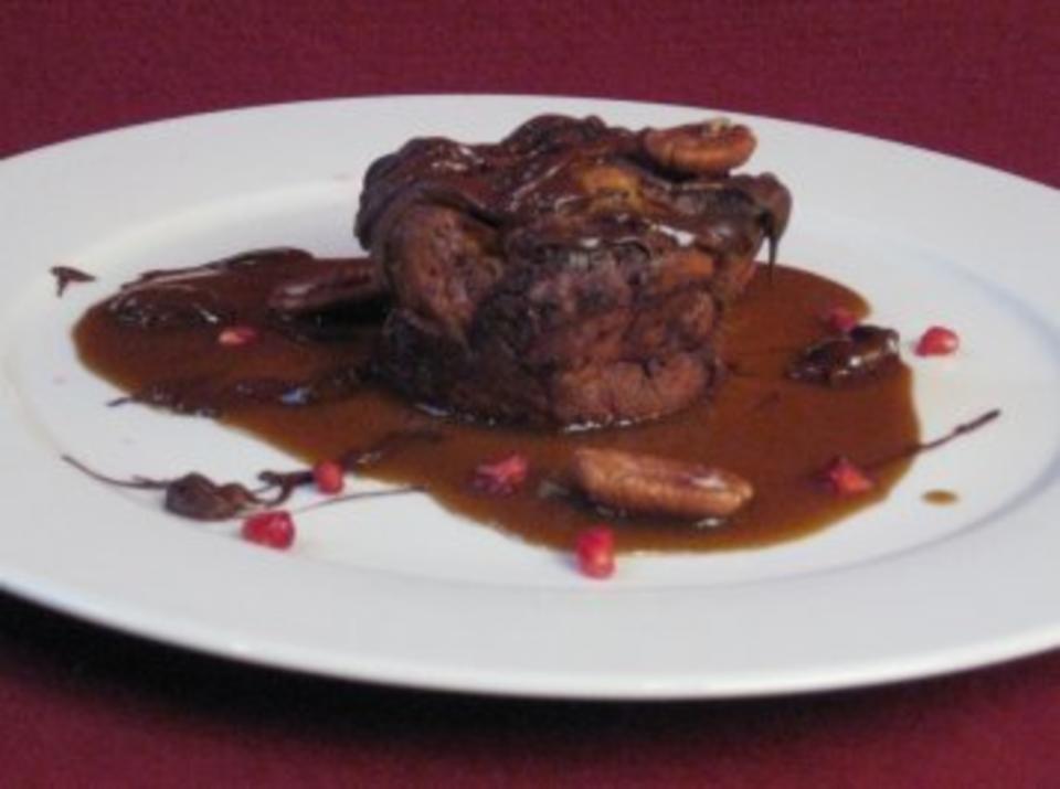 Das perfekte Dinner Rezepte - Karamell-Brot-Pudding mit Schokoladen ...