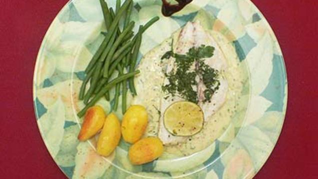 Das perfekte Dinner Rezepte - Dorade auf Senfsoße mit Keniabohnen und ...