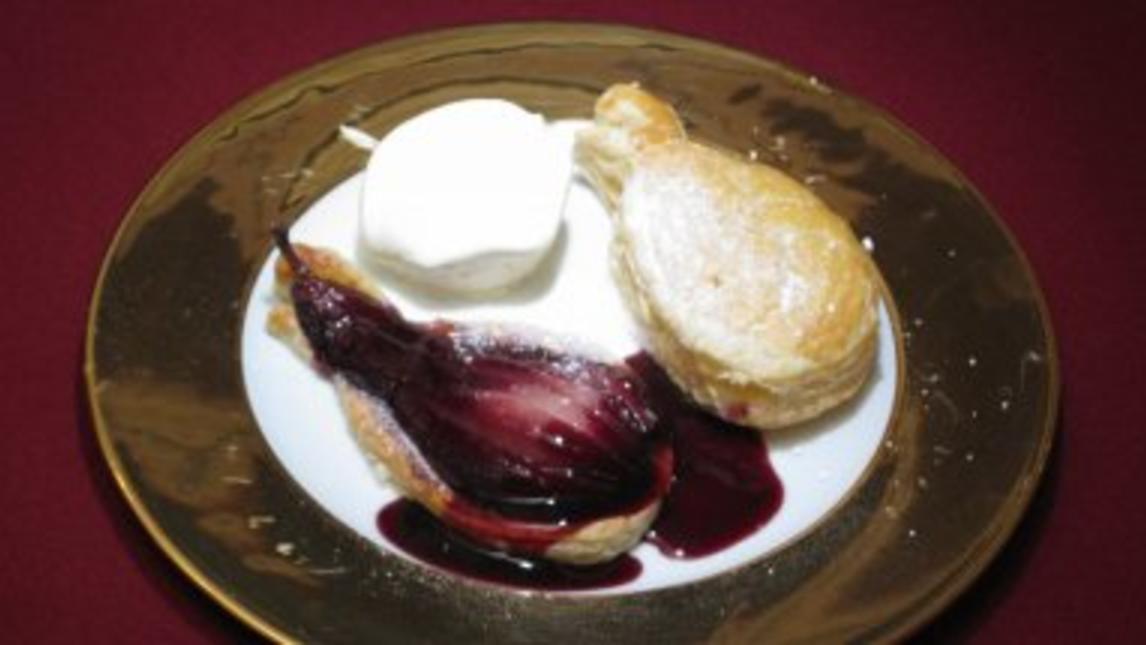 Das perfekte Dinner Rezepte - Abate-Birne mit Vanilleeis