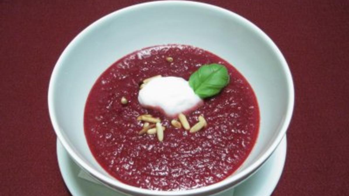 Das perfekte Dinner Rezepte - Rote-Bete-Ingwer-Süppchen