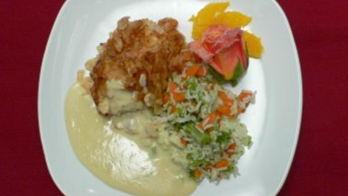 Das perfekte Dinner Rezepte - Hähnchenbrust in Mandelkruste mit Reis ...
