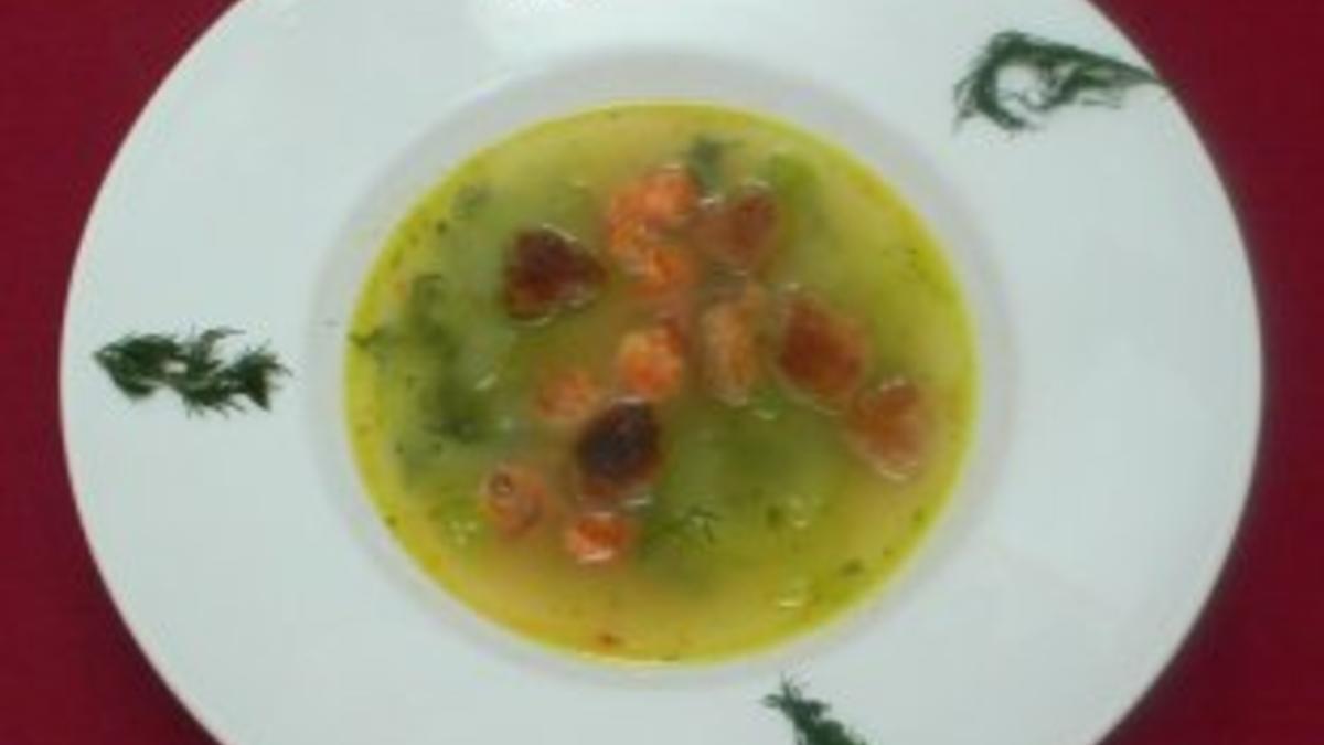 Das perfekte Dinner Rezepte - Berliner Gurkensuppe mit Flusskrebsen