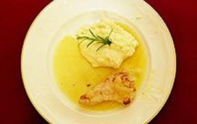Paillard von der Pute auf Limonen-Chili-Soße (Norbert Dobeleit)