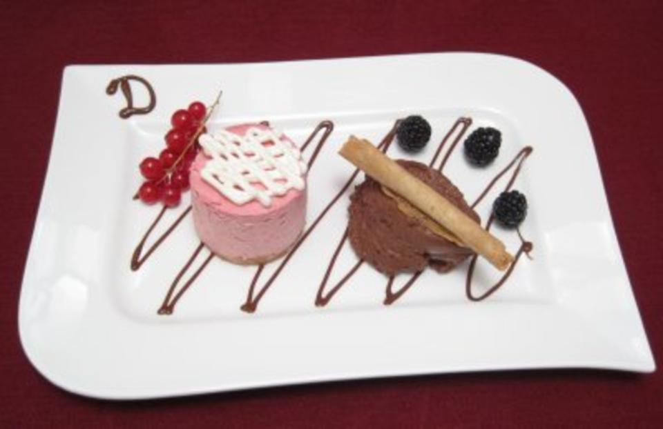 Das perfekte Dinner Rezepte - Mousse au chocolat und Himbeertörtchen