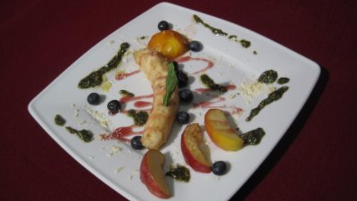 Das perfekte Dinner Rezepte - Heiße Früchtchen mit Minzpesto