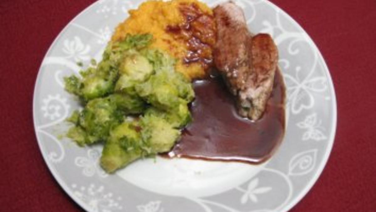Das perfekte Dinner Rezepte - Schweinefilet auf Süßkartoffelpüree mit ...