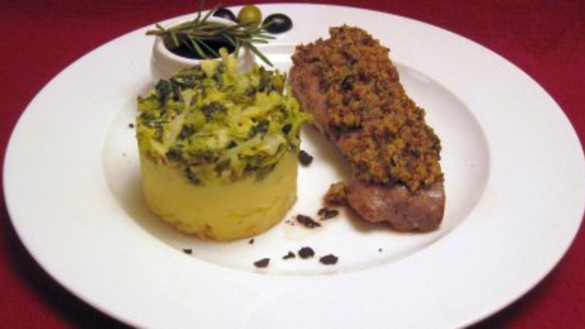 Das perfekte Dinner Rezepte - Lamm mit Oliven-Senf-Kruste an ...