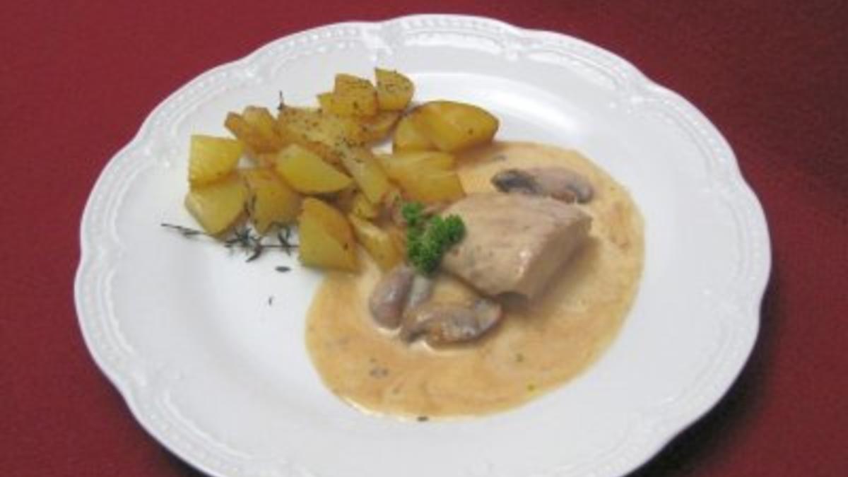 Schweinefilet mit Camembert überbacken