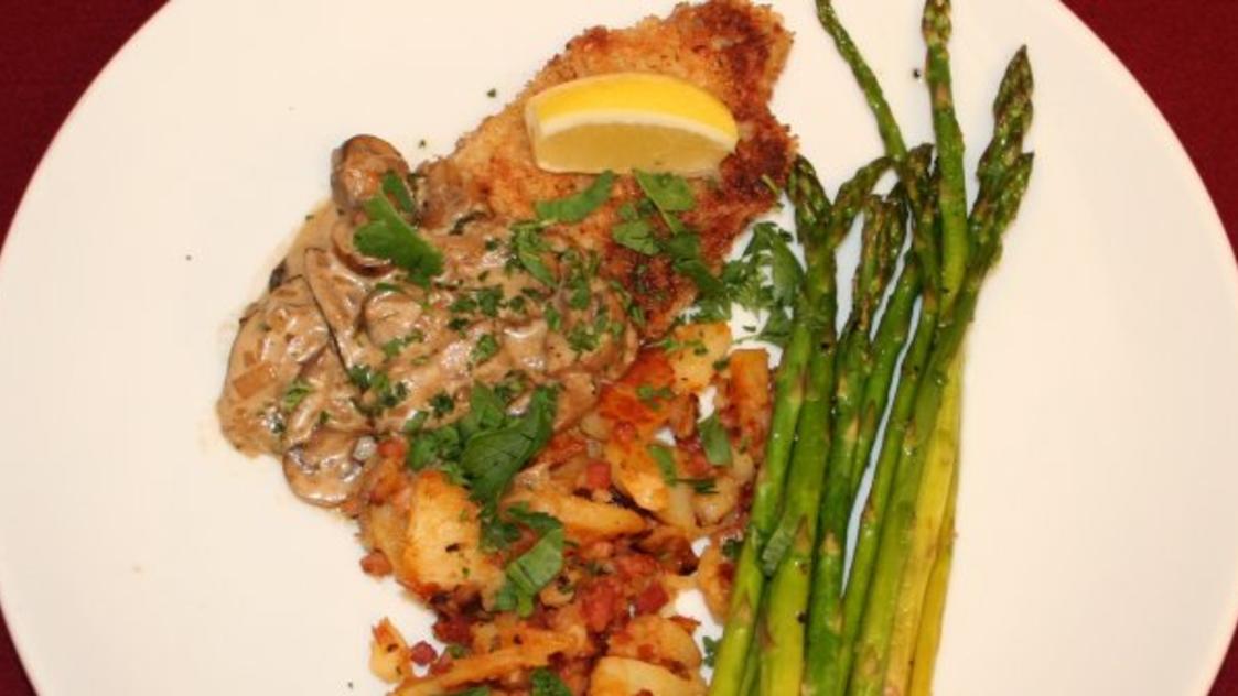 Das perfekte Dinner Rezepte - Jägerschnitzel mit Wildpilz-Soße mit ...